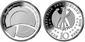 300 jaar porseleinmanufactuur 10 euro Duitsland 2010 UNC